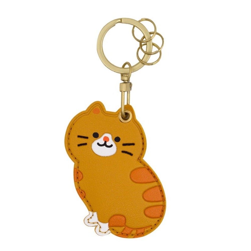 Key Holder Leather Pouch - 귀여운 만화 고양이 액세스 카드 홀더