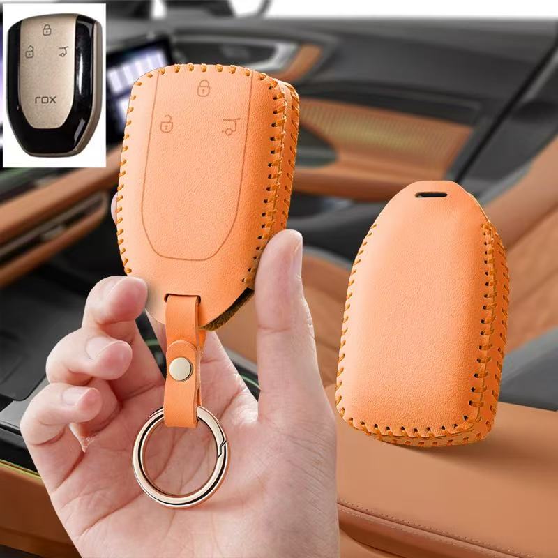 Key Holder Leather Pouch - 자동차 액세서리 키 케이스 커버 홀더