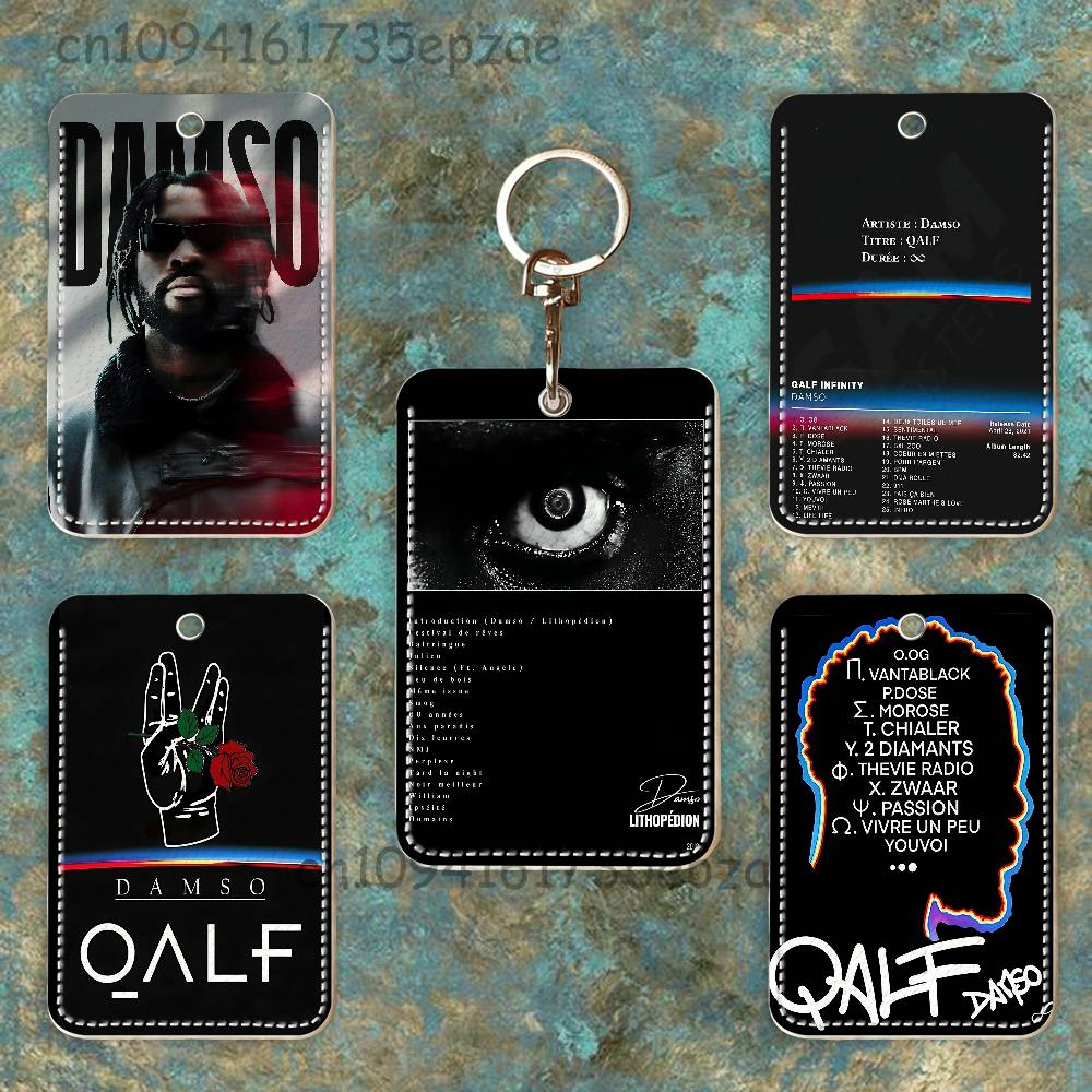 Key Holder Leather Pouch - D-Damso Qalf 직사각형 카드 케이스 키체인