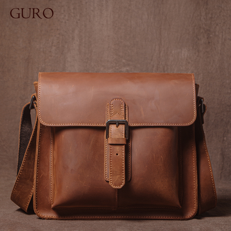 Luxury Bags For Men Brands - GURO 럭셔리 브랜드 정품 가죽 숄더