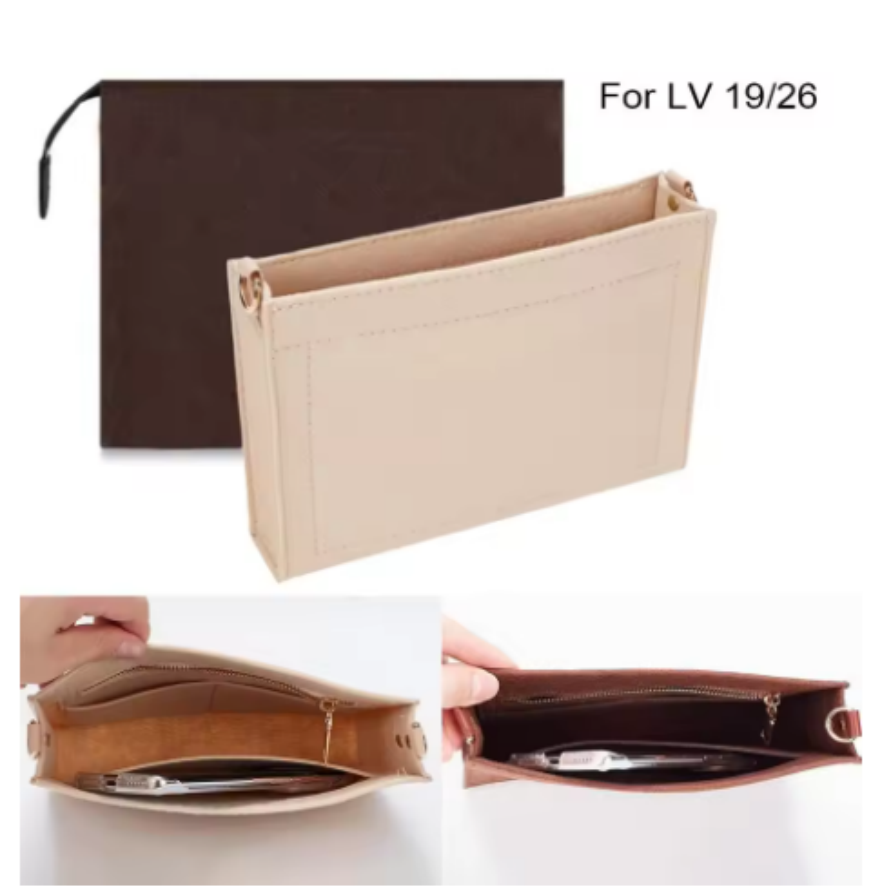 Luxury Bags Lv - 티디 펠트 핸드백 인서트 백 화장품