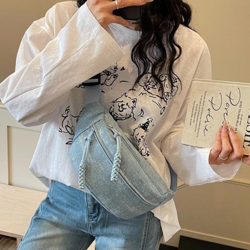 Luxury Bags Denim - 2026년 신상 고급 핫스탬핑 데님 경량