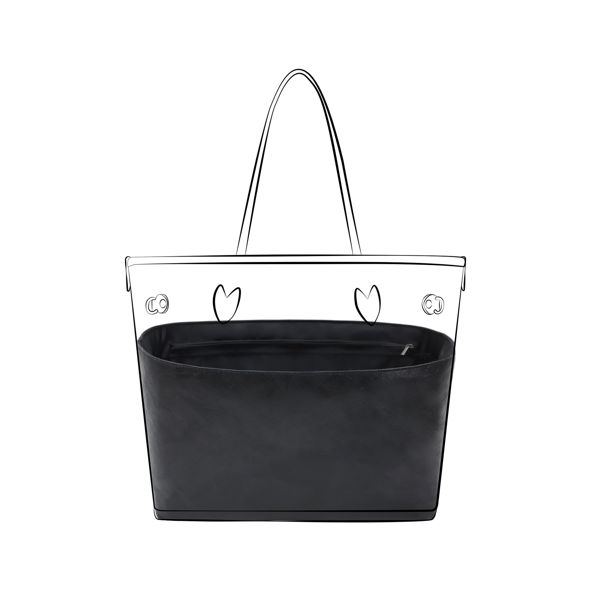Luxury Bags Lv - DGAZ 경량 가방 정리함, LV 네버풀