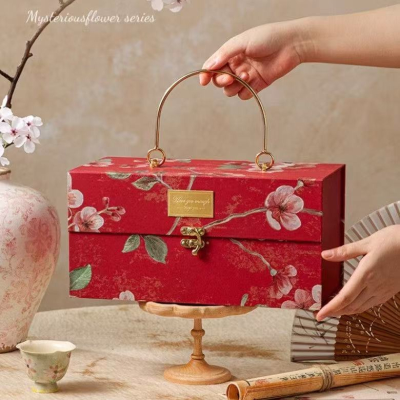 Luxury Bags For School - 다채로운 금속 손잡이 선물 상자 웨딩