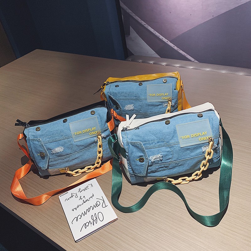여성용 패션 데님 숄더백, 대용량 여행 가방, 디자이너 - Luxury Bags Denim 리뷰 및 가격