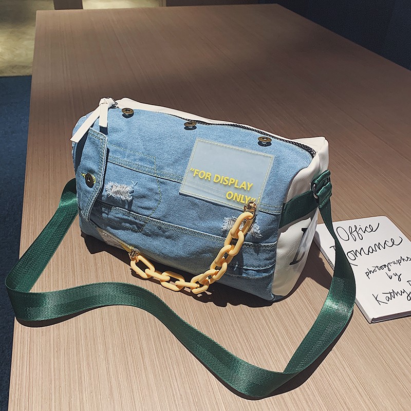 여성용 패션 데님 숄더백, 대용량 여행 가방, 디자이너 - Luxury Bags Denim 리뷰 및 가격