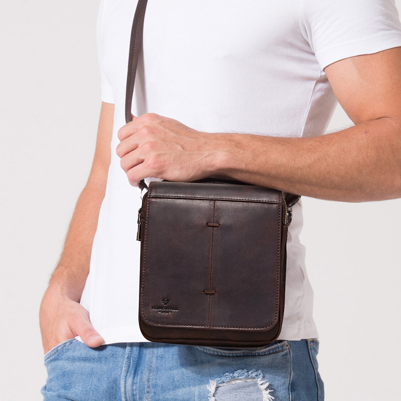 빈티지 크레이지 호스 가죽 남성 메시지 가방, 최고 품 - Luxury Bags For Men Brands 리뷰 및 가격