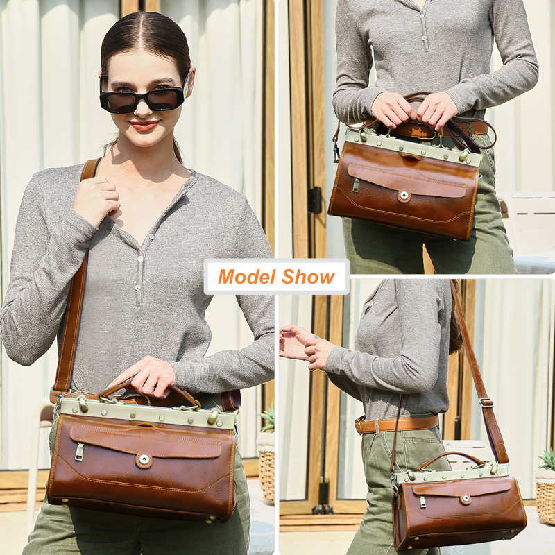 풀 그레인 양가죽 소가죽 여성용 핸드백, 여러 수납공간 - Luxury Bags Leather 리뷰 및 가격