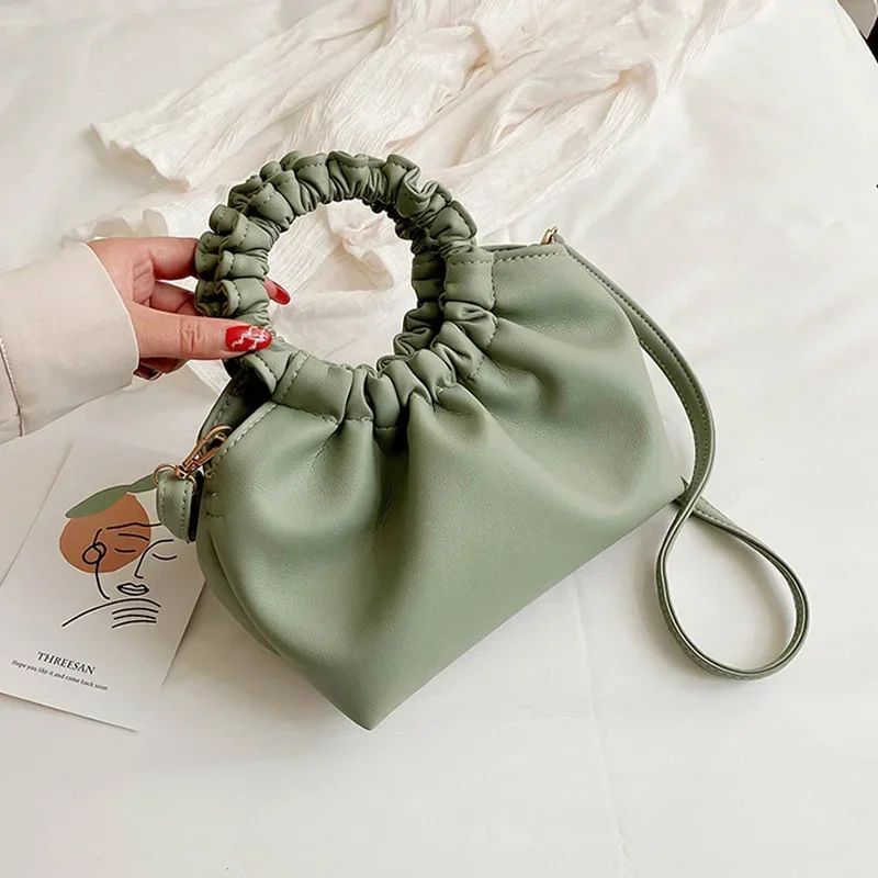 여성용 소형 핸드백 Pleated Handle 숄더 백 - Key Holder Leather Pouch 리뷰 및 가격