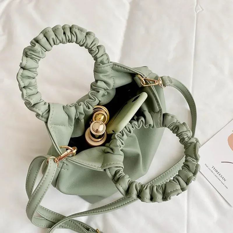 여성용 소형 핸드백 Pleated Handle 숄더 백 - Key Holder Leather Pouch 리뷰 및 가격