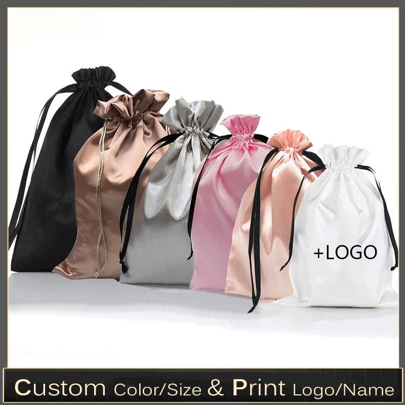 10PCS 맞춤형 새틴 익스텐션 헤어 가방 고급품 실크 - Luxury Bags For School 리뷰 및 가격
