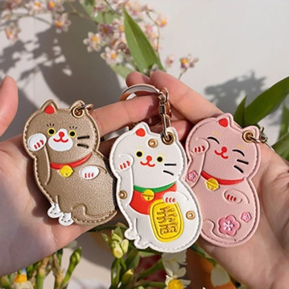 귀여운 만화 고양이 액세스 카드 홀더 PU 가죽 작은  - Key Holder Leather Pouch 리뷰 및 가격