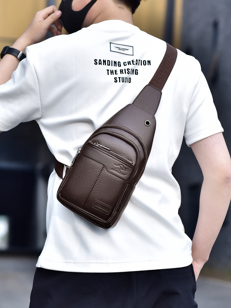 럭셔리 브랜드 가슴 팩 가죽 메신저 가방 남성 비즈니스 - Luxury Bags For Men Brands 리뷰 및 가격