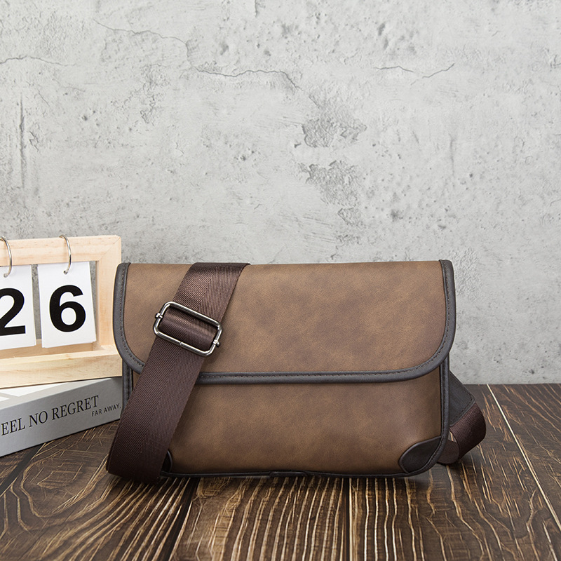 남성용 명품 빈티지 숄더백 PU 가죽 플랩 심플 남성  - Luxury Bags For Men Brands 리뷰 및 가격