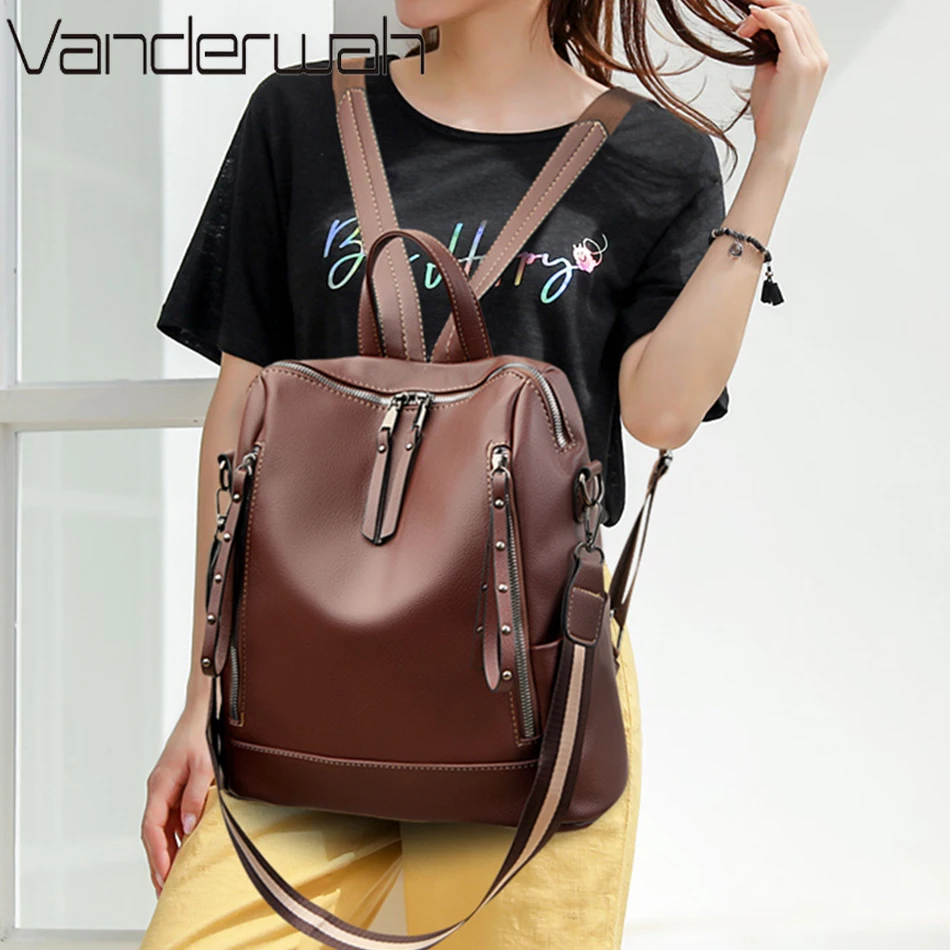 브랜드 럭셔리 배낭 부드러운 가죽 방수 배낭, 프레피  - Luxury Bags Brands For Women 리뷰 및 가격