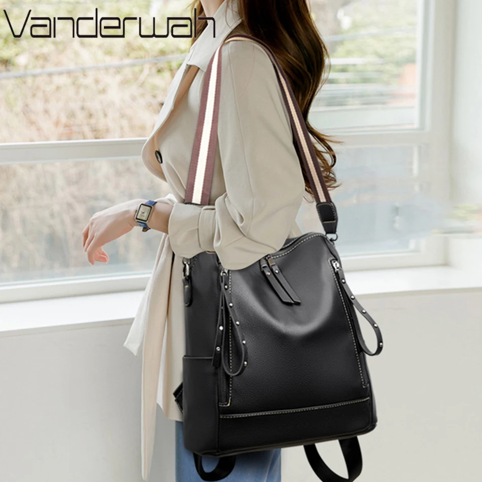 브랜드 럭셔리 배낭 부드러운 가죽 방수 배낭, 프레피  - Luxury Bags Brands For Women 리뷰 및 가격