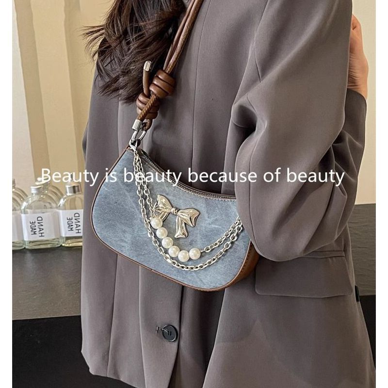 고품질 인기 도매 니치 디자인 진주 리본 가벼운 숄더백 - Luxury Bags Wholesale 리뷰 및 가격