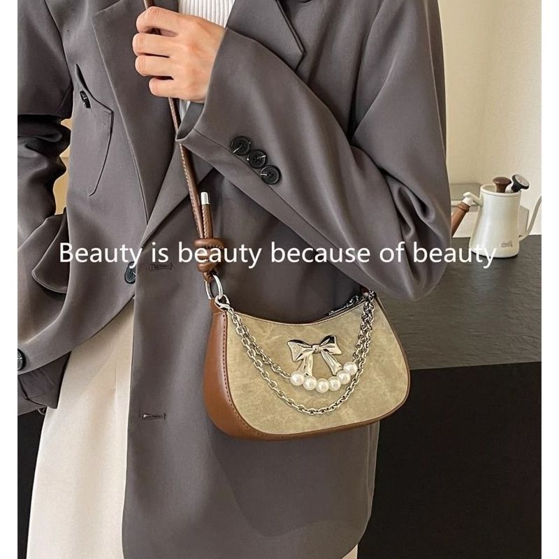고품질 인기 도매 니치 디자인 진주 리본 가벼운 숄더백 - Luxury Bags Wholesale 리뷰 및 가격