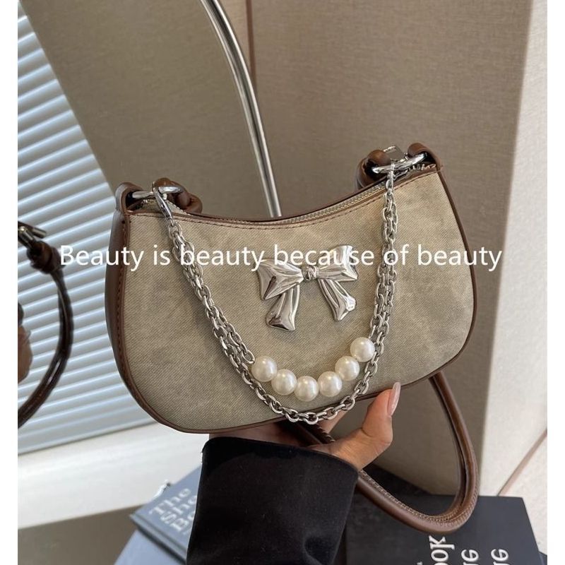 고품질 인기 도매 니치 디자인 진주 리본 가벼운 숄더백 - Luxury Bags Wholesale 리뷰 및 가격