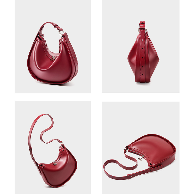 순수 분할 쇠가죽 채찍으로 치다 가죽 여성 호보스 겨드 - Luxury Bags Wholesale 리뷰 및 가격