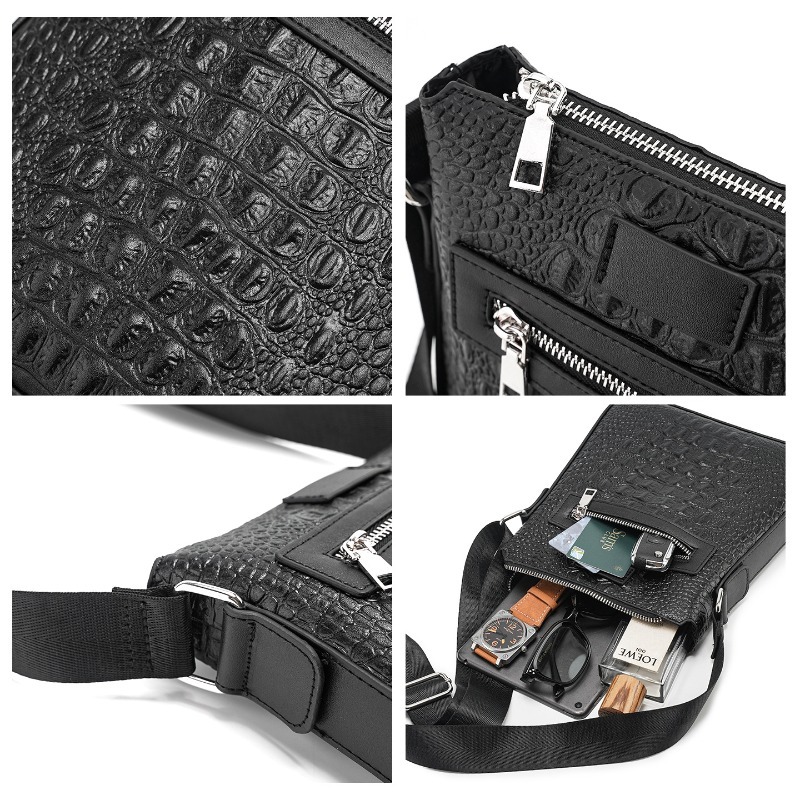 악어 가죽 남성용 크로스 바디 백 남성용 패션 비즈니스 - Luxury Bags For Men Brands 리뷰 및 가격