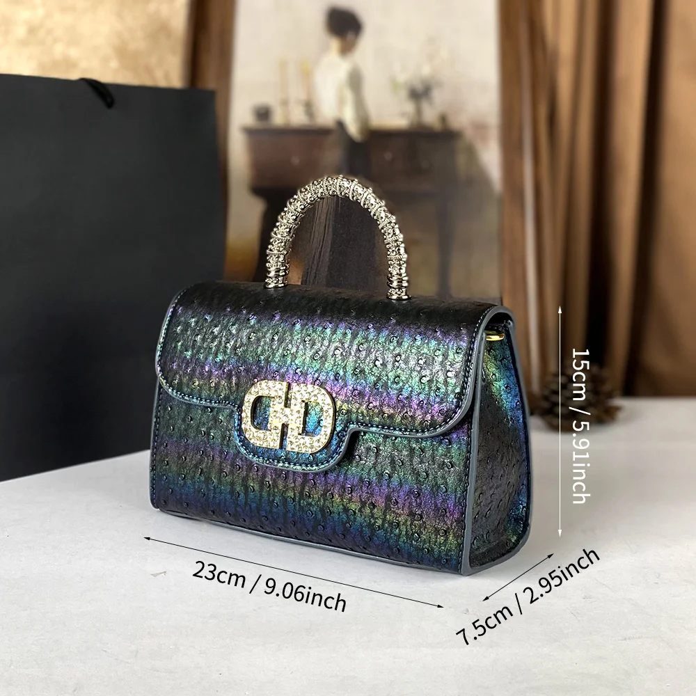 고급 타조 무늬 다이아몬드 장식 여성 핸드백 새로운 유 - Luxury Bags Lv 리뷰 및 가격