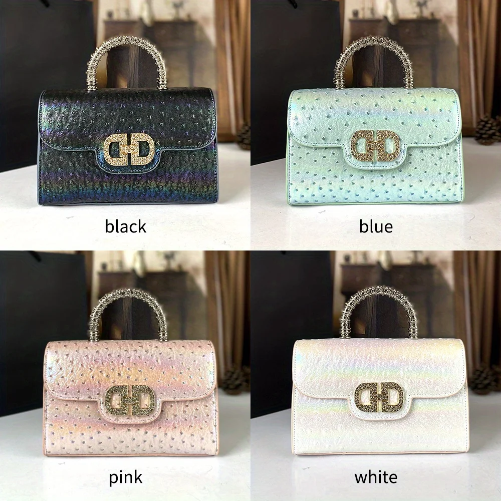 고급 타조 무늬 다이아몬드 장식 여성 핸드백 새로운 유 - Luxury Bags Lv 리뷰 및 가격