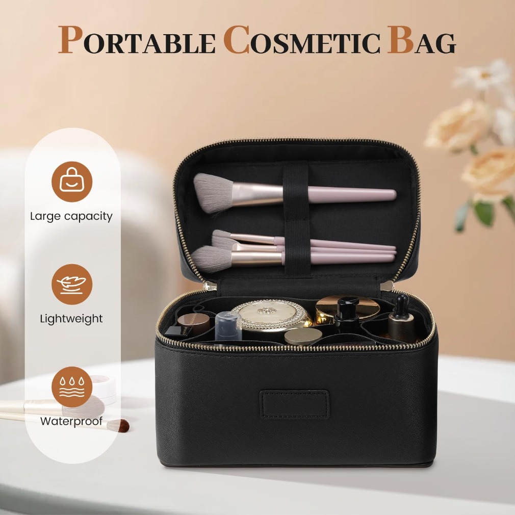 럭셔리 타조 무늬 가죽 화장품 가방 휴대용 화장품 정리 - Luxury Bags Leather 리뷰 및 가격
