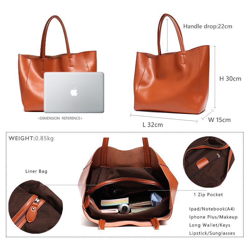 럭셔리 브랜드 암소 가죽 토트백, 디자이너 진짜 가죽  - Luxury Bags Brands For Women 리뷰 및 가격