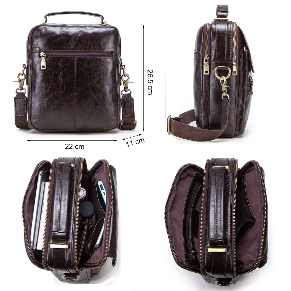 CONTACT'S 남성용 새 정품 가죽 메신저 백 캐주 - Luxury Bags For Men Brands 리뷰 및 가격